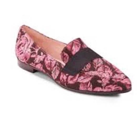 Kate Spade Pink Black Corina Floral Loafers flat - Picture 2 of 5